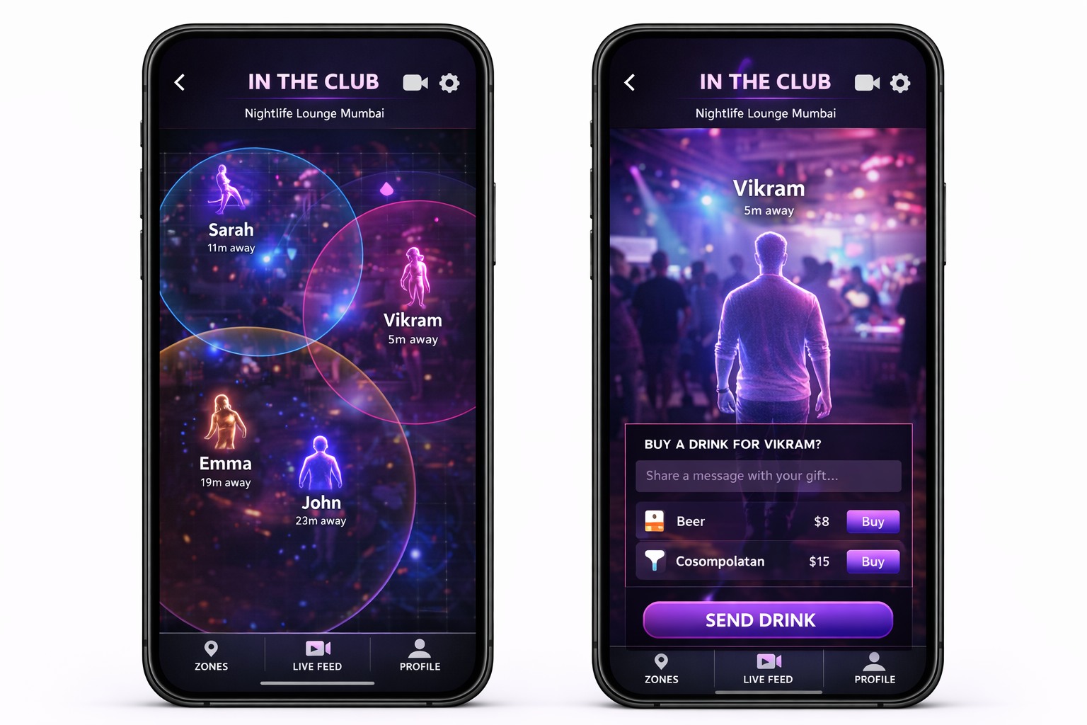 Virtual night out in club